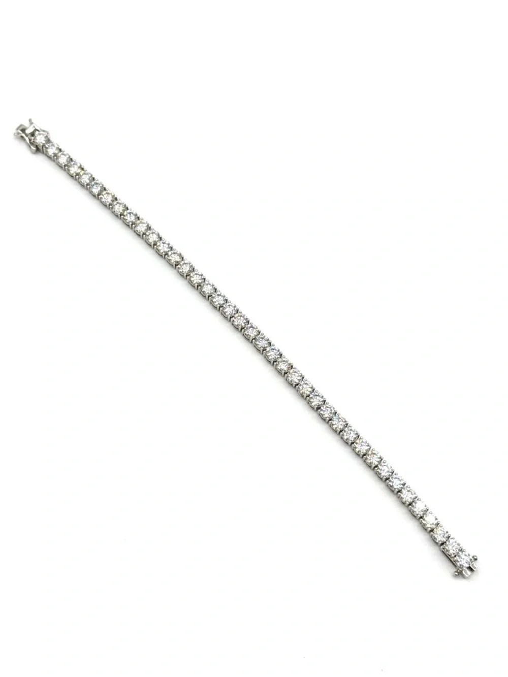 925 Silver, 11.7CTW Moissanite Tennis Bracelet